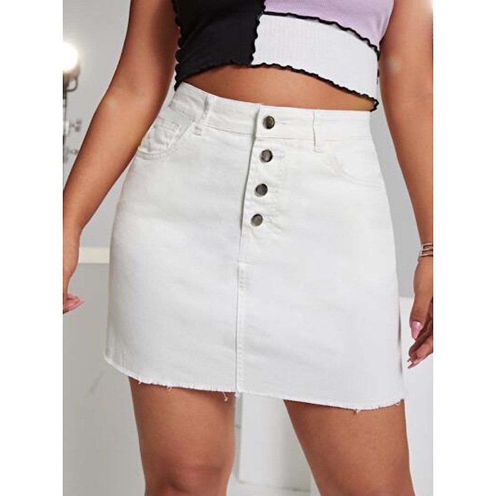 Madewell NWOT Denim Skirt - White